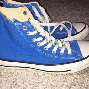 Blue converse high tops